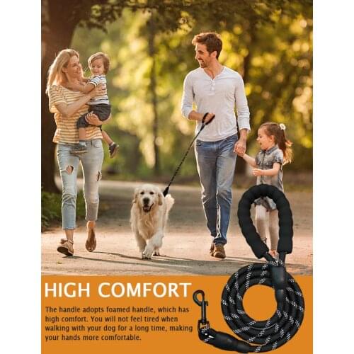Dog Leash Strong Durable Pet Large Dog Reflective Walking Rope 360 Degree For Small Medium Large Dogs Pet Supplies Dog Collar