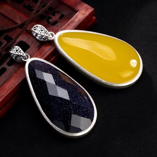 2018 Rushed Sale S990, Pure Silver, Orchid, Chalcedony, Agate, Long Long, High Grade Womens Sweater Chain, Pendant Wholesale