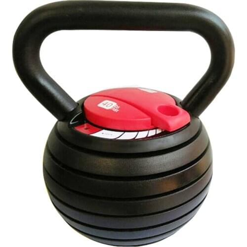 Adjustable Weight Kettle Bell 40 Pounds Cast Iron Competitive Kettlebell Exercise Body Shaping Indoor Fitness Equipment