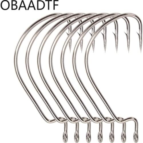 Wide belly crank hook soft insect hook with barbed hook 100 pcs/pack Texas fishing group fishing accessories fishing tackle