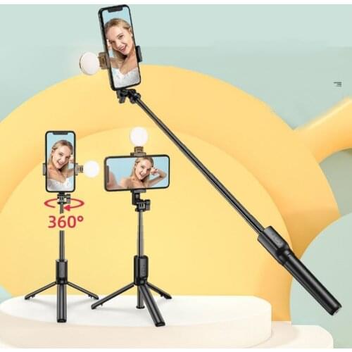 Self Stick for Mobile phone live broadcast desktop tripod self timer Bluetooth fill light for iphone xiaomi huawei Phone Stand