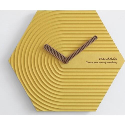 Nordic Luxury Large Wall Clock Wall Home Decor Creative Silent Yellow 3d Modern Watch Wall Clocks Bedroom Living Room Gift Ideas