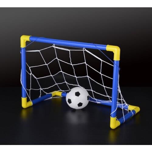 Folding Mini Football Soccer Goal Post Net Set with Pump Kids Sport Indoor Outdoor Games Toys Child Birthday Gift Training Toys