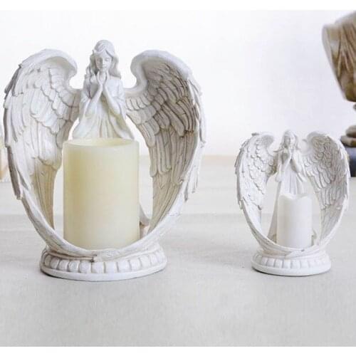 Wedding Gifts European-style Household Decorations Practical Living Room TV Cabinet Angel Electronic Candlestick