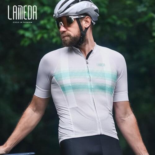2021 New LAMEDA Cycling Jersey Summer Mens Short Sleeve Road Mountain Bike Cycling Top