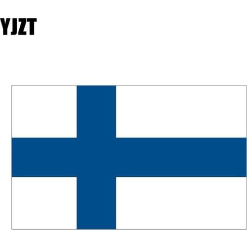 YJZT 15.3CM*9.3CM Personality FINLAND Flag Funny Car Sticker Decal Car Accessories 6-0790