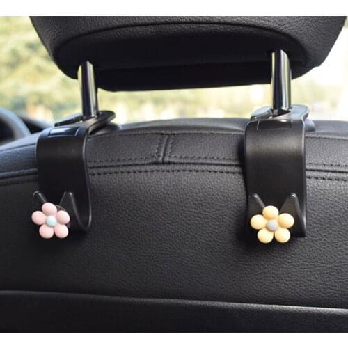 1 Piece Cute Car Headrest Hook Seat Back Hanger for Bag Handbag Purse Grocey Cloth Portable Organizer Car Styling