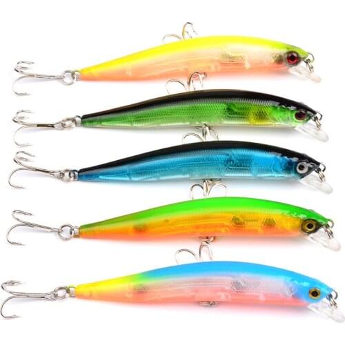 100mm/9.4g Artificial Ocean Minnow Hard Bait 3D Eyes Ocean sea fishing Bait Lure Isca Wobbler Plastic Crankbait bait Lure tackle
