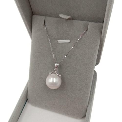 18 inch 925 silver box chain pearl pendant necklace,100% nature freshwater pearl in 14-17 mm big perfect round,AA grade