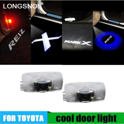 2X Led For Toyota logo light For Land Cruiser Prado HighLander Camry Avalon Prius Venza 4 Runner Car Door Light Accessories