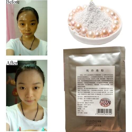 5 Bags 100% Natural Pearl Powder Freshly Ground Ultrafine Nanoscale Acne Whitening Mask Powder Blackheads Fade Spot Face Mask