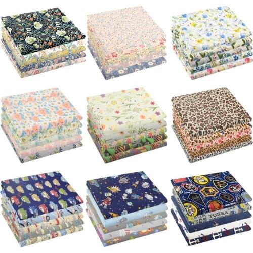 Teramila 40*50cm 5 PCS Pack Printed Cotton Cloth For Needlework Patchwork Sewing DIY Handmade Craft Accessories Quilting Fabrics