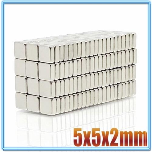 20/50/100/200PCS 5x5x2 Super Strong Square magnet N35 NdFeB Rare Earth Magnet 5*5*2 Neodymium Magnets sheet 5x5x2mm