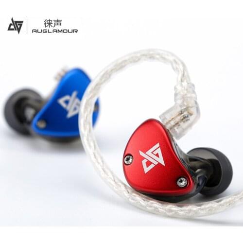 Auglamour RT5 10mm Titanium Coated Diaphragm Dynamic Wired Headset Knowles Armature 32873 Headphone Earphones Earbuds RT-5