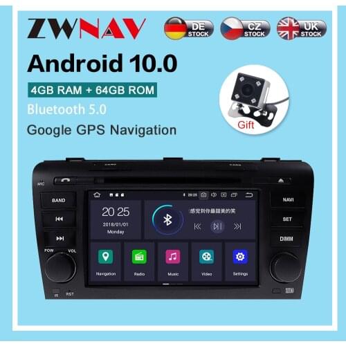 Android10.0 4G+64GB Car radio player GPS Navigation for Mazda 3 2003-2009 Multimedia Player Radio stereo head unit dsp video isp