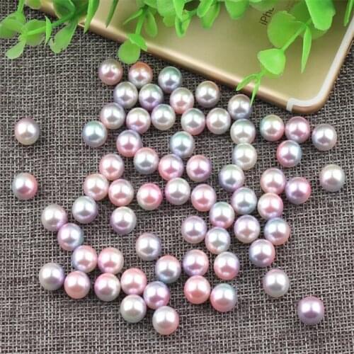 Loose 2.5mm-12mm Symphony Pink Rainbow Color DIY Plastic Imitation No Holes Pearl Beads Garment/Nail Hand Craft Art Decoration