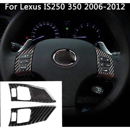 For Lexus IS250 350 2006-2012 Carbon Fiber Steering Wheel Trim Cover Interior Decoration Sticker