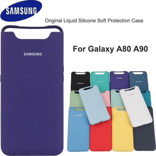 Samsung Galaxy A80 Liquid Silicone Case Soft Silky Shell Cover For Galaxy a80 A 80 A805 A805F SM-A805F 6.7