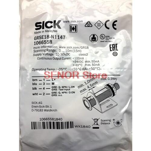 Cylindrical photoelectric switch GRSE18-N1147 Catalog No. 1066558