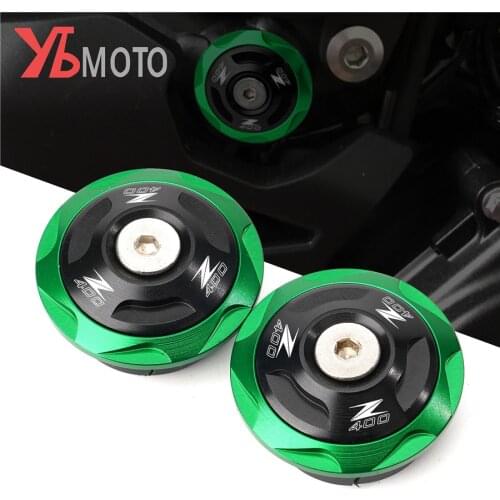 LOGO Z400 or Ninja400 Motorbike Parts For Kawasaki Z400 / NINJA400 2018 2019 2020 CNC Aluminum Frame Hole Cap Cover