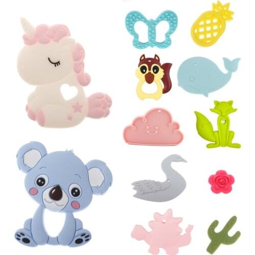 ATOB Safe Silicone Baby Teether Toy Bpa Free Unicorn Chew Toys Teething Rings Teethers For Babies Teethers Animal Koala