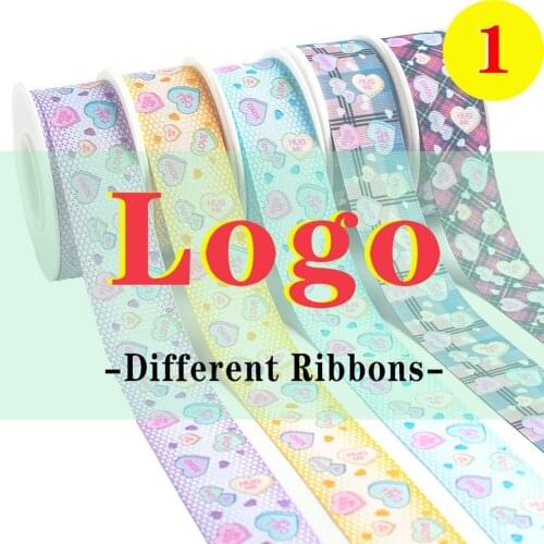 Designer Brand Logo Custom Printed Grosgrain Ribbon DIY Bag Accessories Hair Accessories Crafts 10 Yards