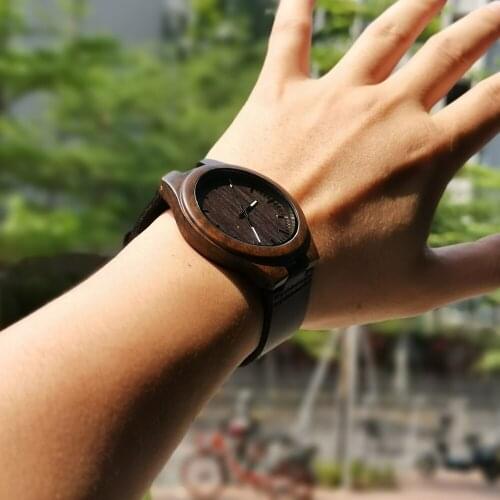 To My Boyfriend-I Give You My Love Unconditionally Engraving leather watch with sandalwood night light watch