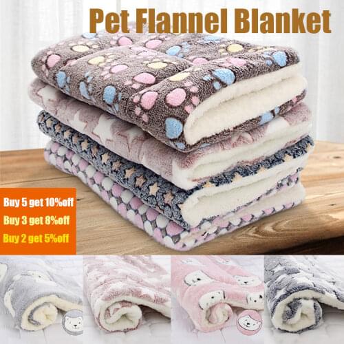 Dog Bed Flannel Thickened Pet Mat Washable Fleece Pet Cushion Dog Blanket Throw Blankets for Small Large Dogs Cats Pet Products