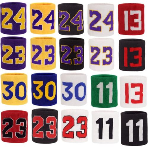 2PCS Colorful Cotton Unisex Sport Sweatband Wristband Wrist Protector Running Badminton Basketball Brace Terry Cloth Sweat Band