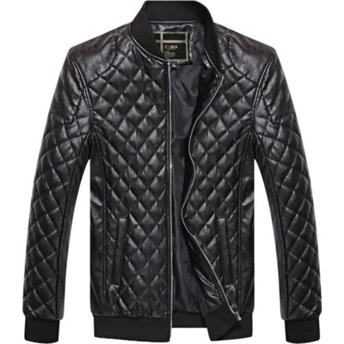 Novel New Arrivals PU Leather Jacket Men Slim fit Vintage Motorcycle Leather Jackets And Coats Casual Biker Black Jacket Men