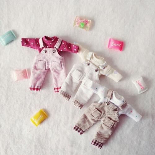 Ob11 baby clothes beautiful knot pig can wear pants corduroy multiple colors doll pants doll clothes overall trousers