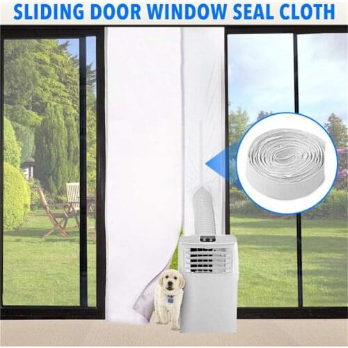 Mobile Air Conditioner Sealing Cloth Household Zipper Screen Door Seal Window Sliding Door Seal Baffle 210x90cm