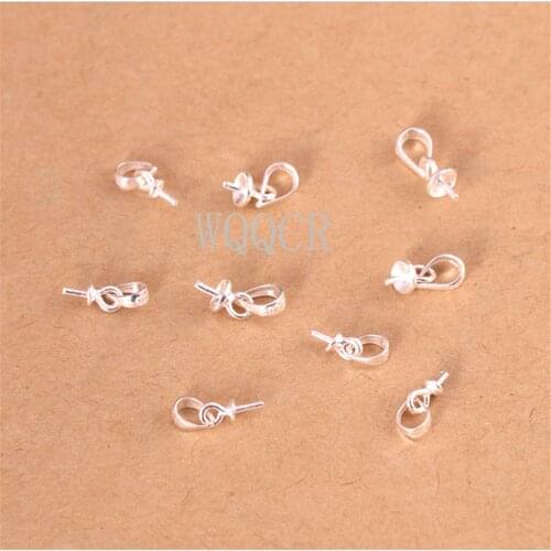 200PCS Wholesale DIY Making Jewelry Accessory Pendant 925 Lettering Silver Needle Suitable For Pearl Jewelry Necklace Pendant