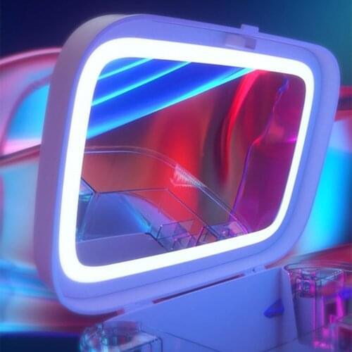 Portable waterproof cosmetic box storage case USB charging suitcase bag lipstick makeup skin care products desktop jewelry rack