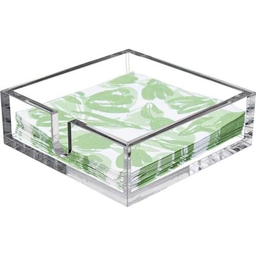 Transparent Acrylic Napkin Holder Party Wedding Table Decoration Tissue Box Case Simple Stylish Home Organizer Storage Box