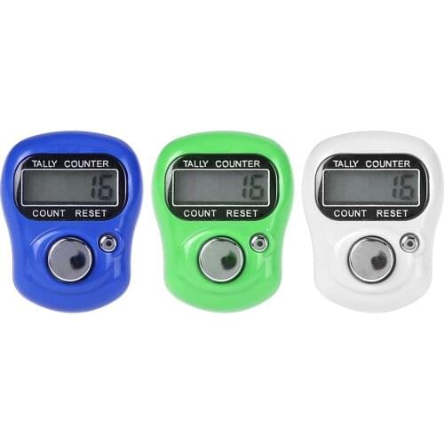 Plastic Stitch Marker Row Finger Ring Counter LCD Electronic Digital Tally Counter
