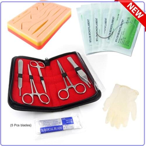 SEXYGO Medical Skin Suture Training Kit Silicone Pad Needle Scissors Soft Easy To Operate Study Teaching Resource Kit