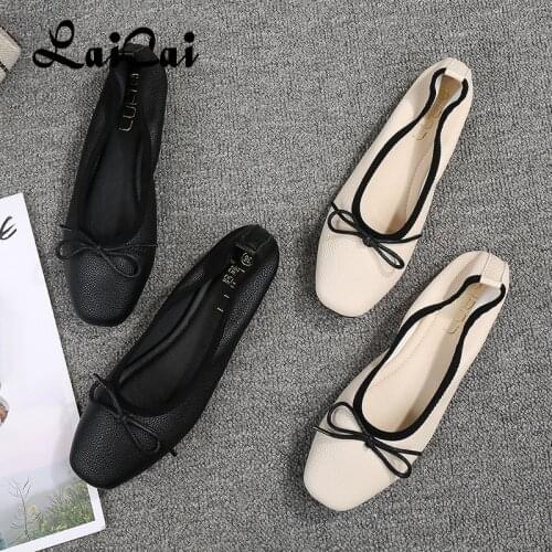 Large Size plus-Sized Chubby Pumps Womens Shallow Mouth Flat All-Match Gentle Style Comfortable Fashion Foldable Ballet Shoe