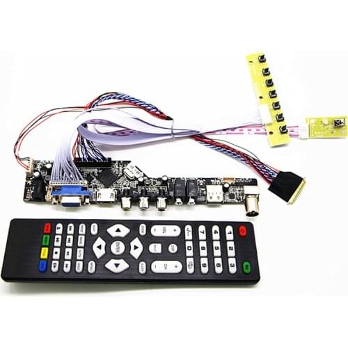 TV+HDMI+VGA+AV+USB+AUDIO TV LCD Controller Board kit 17.3" LP173WD1 LTN173KT01 1600*900 LCD controller board DIY kits