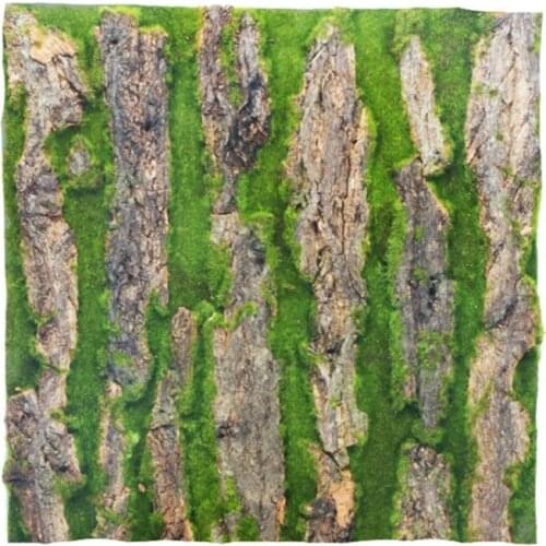 27RE Wall Decoration Green Plant Bark with Moss DIY Artificial Bark Indoor Pipe Decoration for Water Pipe Pillar Cover Festival