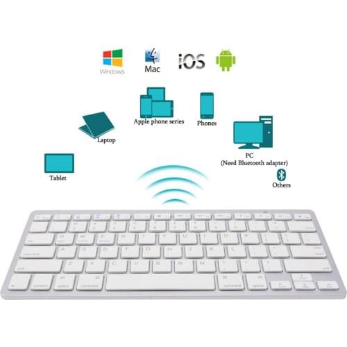Ultra-Slim General Bluetooth Wireless Keyboard for PC ipad Android iOS Microsoft