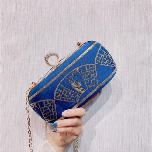 2020 vintage style evening clutch bags diamond ring weeding wallets with chain party dinner shoulder bags dorp shipping MN1559