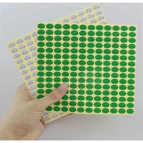 2700pcs/pack QC PASSED Oval Paper Certification sticker Label QC Adhesive Label Sticker Clear Label Sticker QC PASSED Stickers