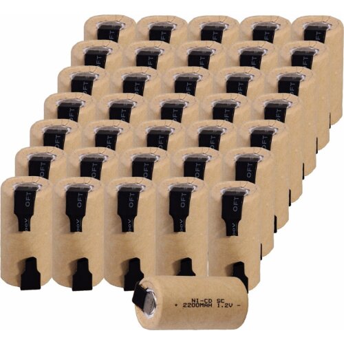 36 pcs SC 2200mah 1.2v battery NICD rechargeable batteries for makita bosch B&D Hitachi metabo dewalt for emergency light toy