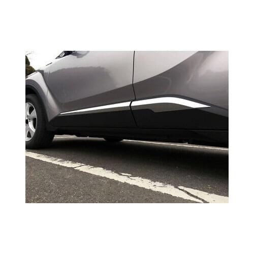 ABS Chrome Side Door Body Molding Cover Trim 4pcs For Toyota C-HR 2016 - 2019