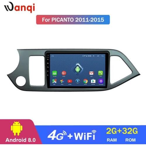 Android 8.0 2+32G 4G 3G WIFI netcom 9 inch For KIA morning picanto 2011-2015 car gps dvd system support steering wheel control