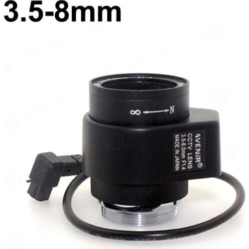 Free Shipping 3.5-8mm F1.4 CS Mount Varifocal Manual Auto Iris Lens for CCTV Security Cameras