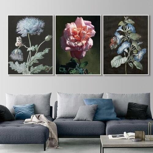 Morning Glory Rose Flower Flower Painting Flower Canvas Painting Classical Decorative Painting Living Room Entrance Bedroom