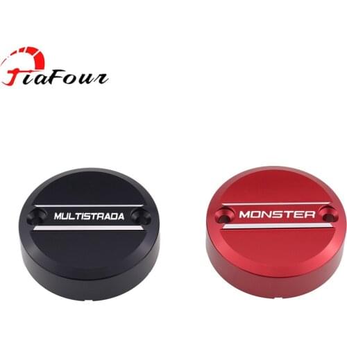 Fit Multistrada 1200 1200S 10-14 For Monster 1100 1100S/EVO 09-13 Monster 1200 S/R 14-17 Front Brake Fluid Reservoir Cap Cover