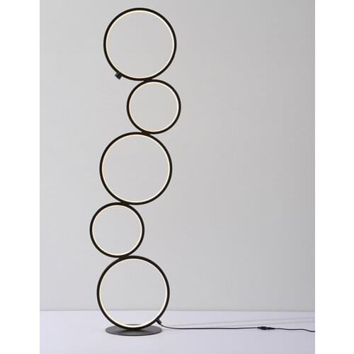 Nordic Led Ring Touch Switch Floor Lamp, Living Room Decoration Floor Light, Hotel Bedroom Bedside Indoor Standing Lighting Lamp
